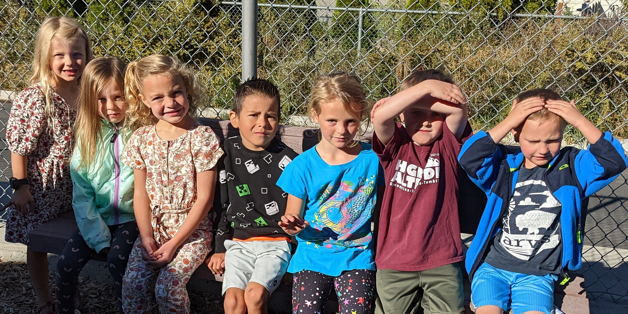 Kindergarten group during recess.