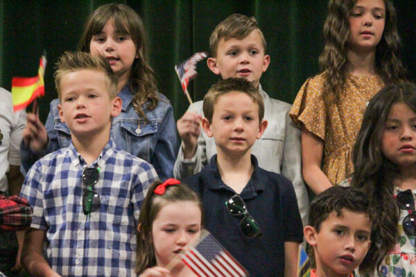 Second grade students singing.