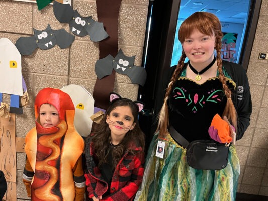 Students in costume.