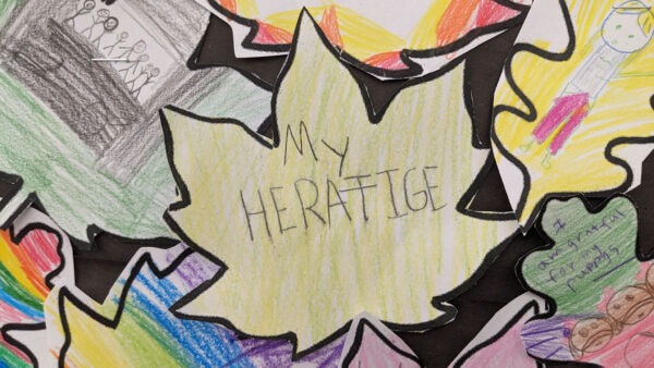 A leaf that says, "My Heritage"