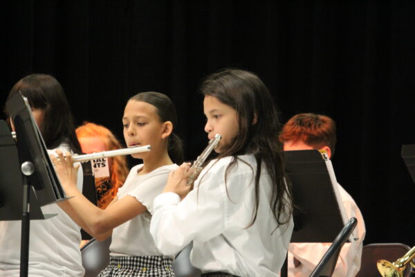Flutists in the band.