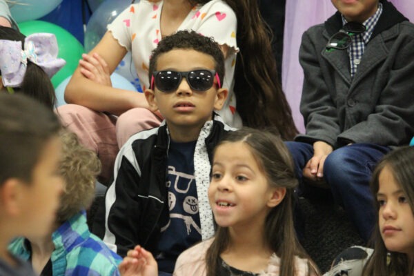 Second grade students performing in their musical program